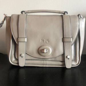 Grey Casual Coach Crossbody Bag